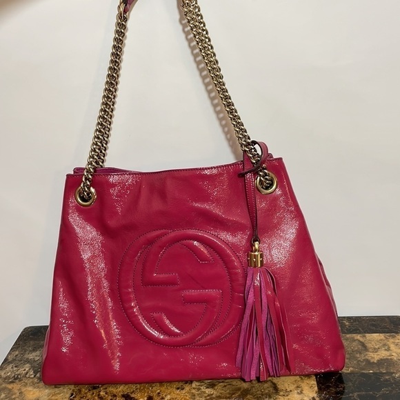 Gucci Soho patent leather shoulder bag chain - Picture 11 of 16